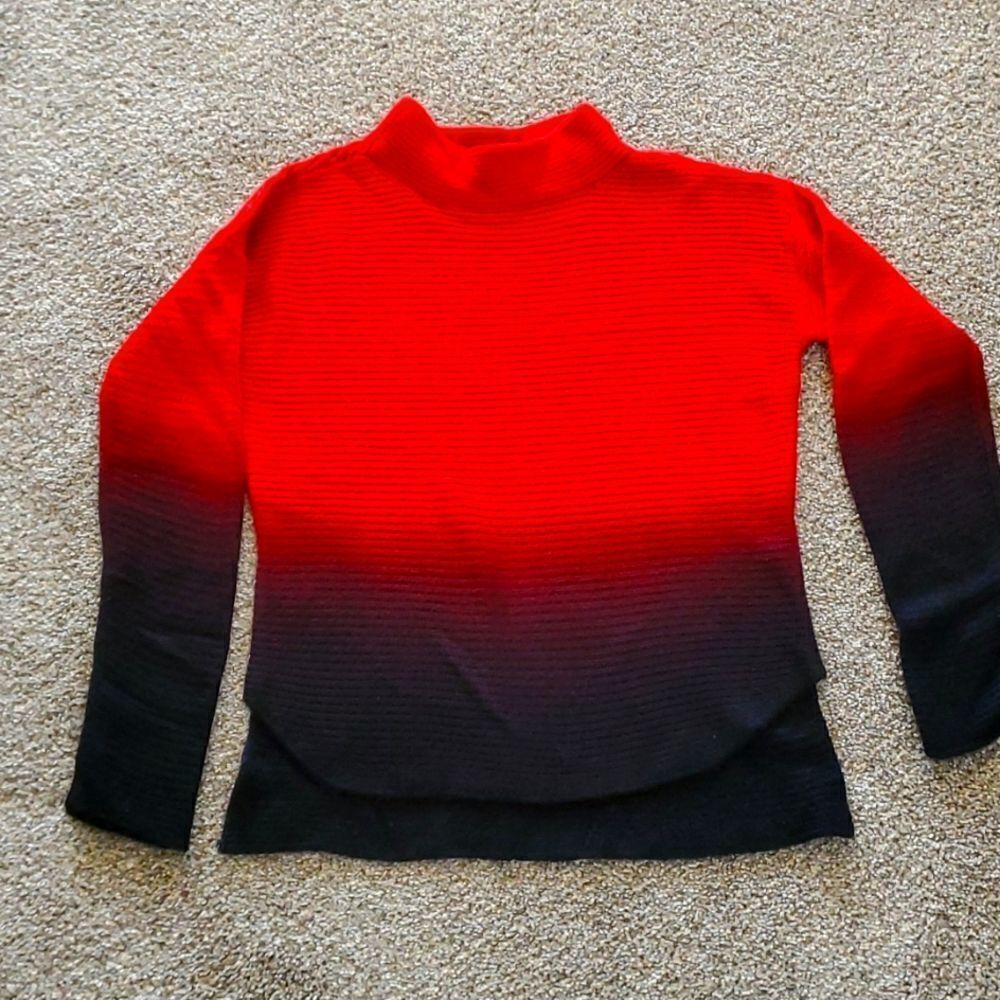 Soft Core sweater by Westbound. Ambra red to burgundy. PS, cozy soft.